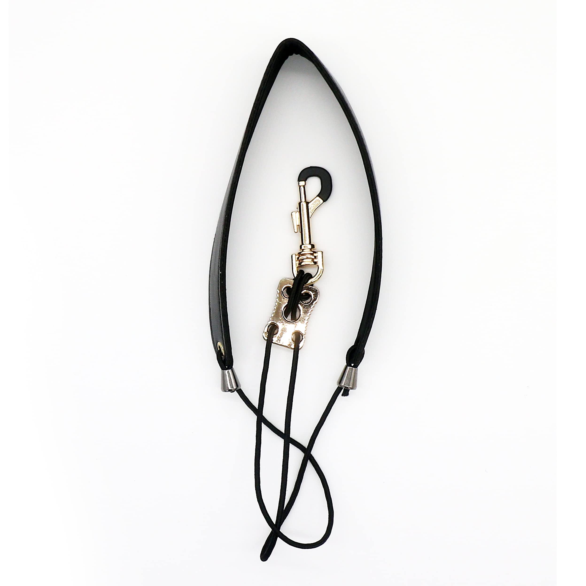 Soundman SNG-7 Saxophone Strap with Extra Stable Metal Carabiner - Deluxe Leather Strap for Saxophone