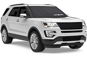 FrostGuard Pro | Premium Winter Windshield Cover for Ice and Snow with Wiper Blade Cover | XL Size Car Windshield Cover, Black | Fits Most Cars, Sedans, Small Trucks and SUVs – 70 x 41 Inches