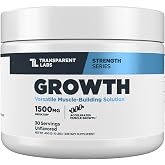 Transparent Labs Growth Powder Patented Mediator - 30 Servings, Unflavored | Patented Mediator&reg; Phosphatidic Acid Versatile Muscle-Building Solution, Muscle Protein Synthesis &amp; Lean Muscle Maintenance