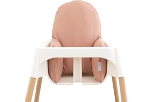 Yeah Baby Goods Wipeable IKEA Antilop Highchair Cushion Cover (Terracotta) - Soft, Waterproof Baby High Chair Cover