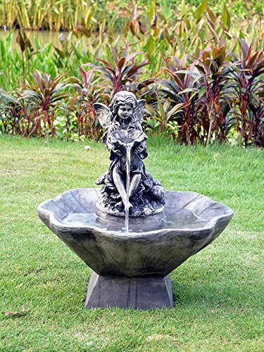 ASC Solar Flower Fairy & Bowl Water Fountain