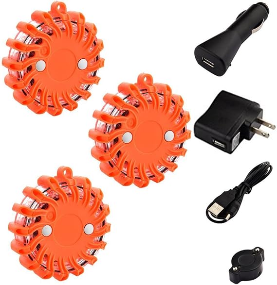 LED Emergency Warning Lights, Bermud Rechargeable Traffic Warning