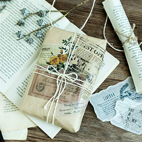 DIY Decorative Sticker, Vintage English Series Stamping Silver Sticker Washi Sticker for Diary Album Notebook Scrapbook Lifelog Cell Phone Notebook Suitcase Cute Stationery Sticker, Pack of 60pc (2#) - Thumbnail 4