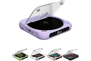 Portable Bluetooth CD Player with Led Display, Portable Bluetooth Compatible CD Player, Rechargeable Wireless CDs Player, USB