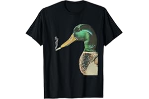 Cunjin Mallard Smoking Cigarette Meme Funny Mallard Duck Hunting T-Shirt