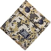 JEMINAL Camo Bifold Wallet for Men Thin Nylon Vertical Wallet with Cash Zipper Pocket Khaki