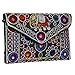 MaatangiI 12x8 Inches Women Crossbody Indian Vintage Evening Foldover Clutch Purses and Wallet