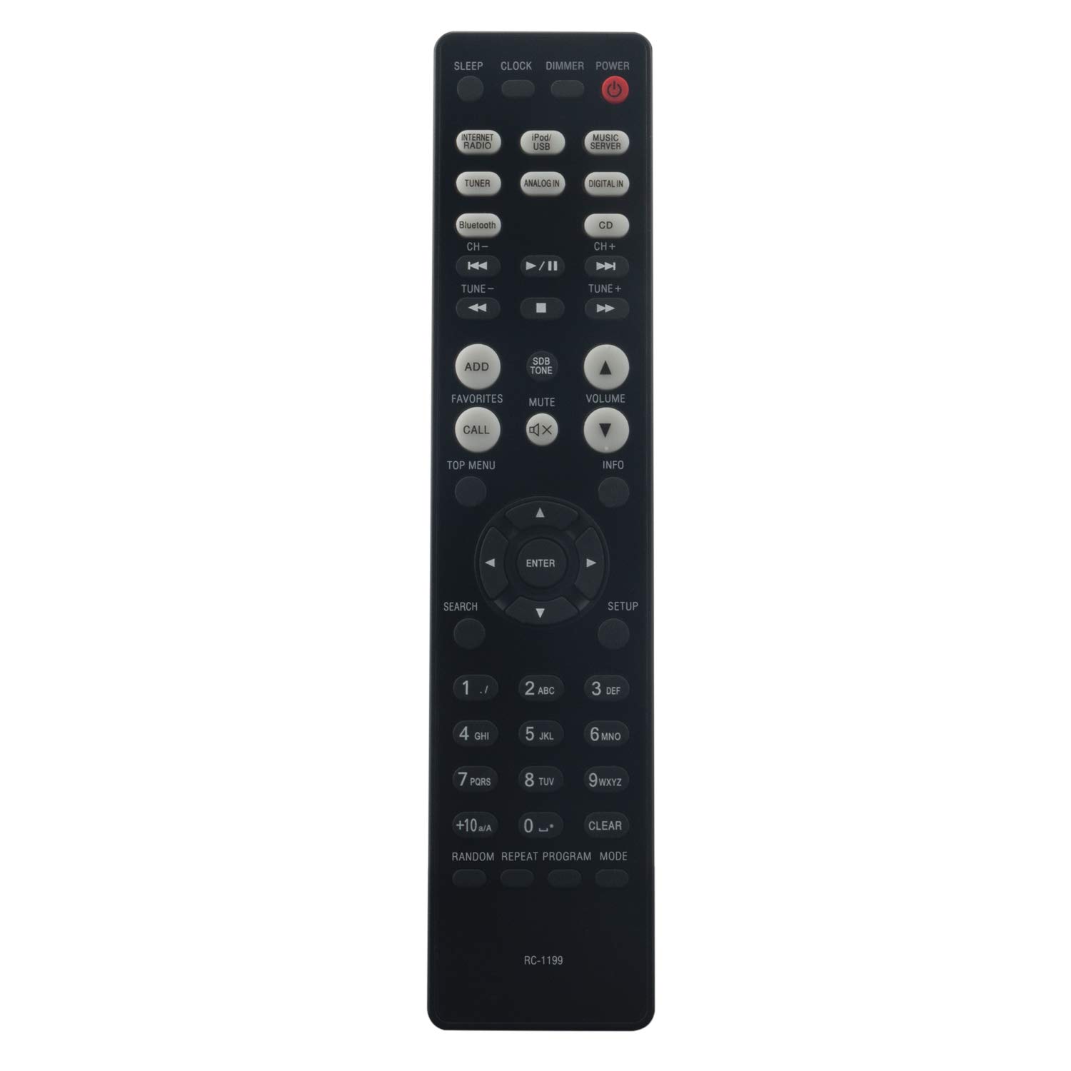RC1199 Remote Control Replacement - VINABTY RC 1199 Remote Control for DENON RC-1199 RCD-N9 Remote Controller