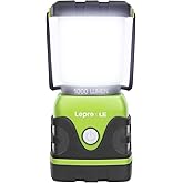 Lepro Outdoor LED Camping Lantern, 1000LM Battery Powered, Dimmable Camping Lights, Waterproof Emergency Lights for Power Out