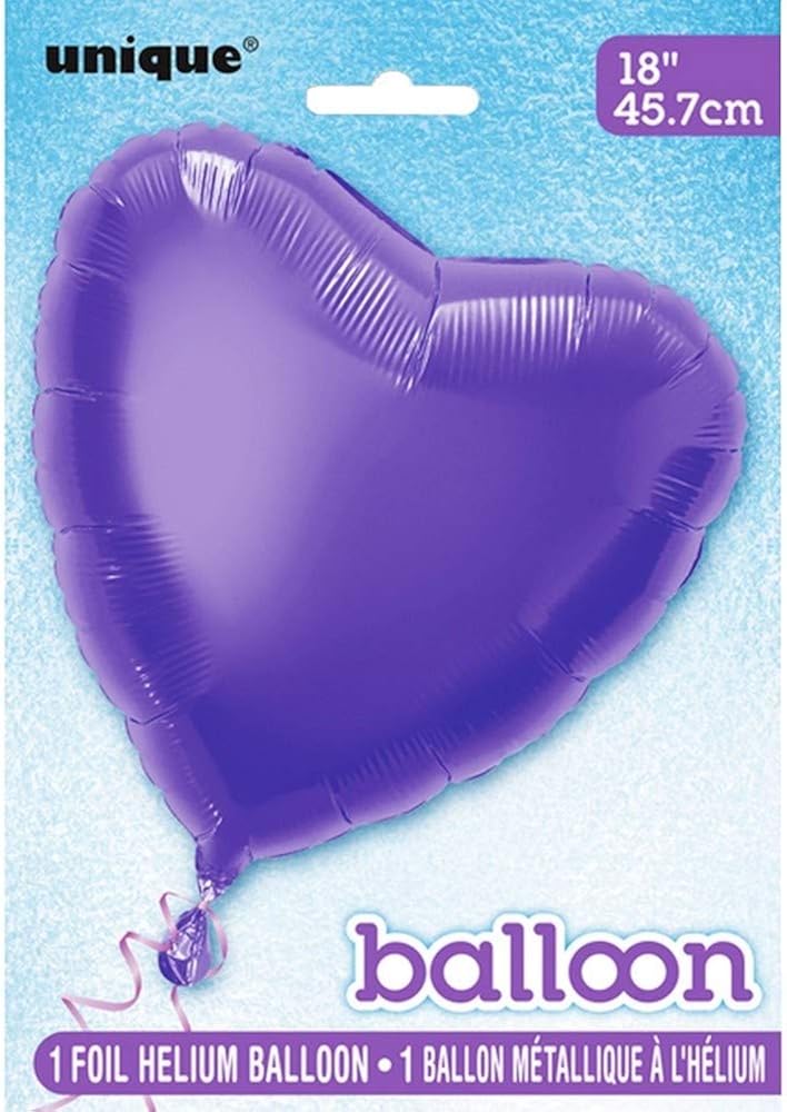Unique Party Heart Foil Balloon (Pack Of 5) (18in) (Deep