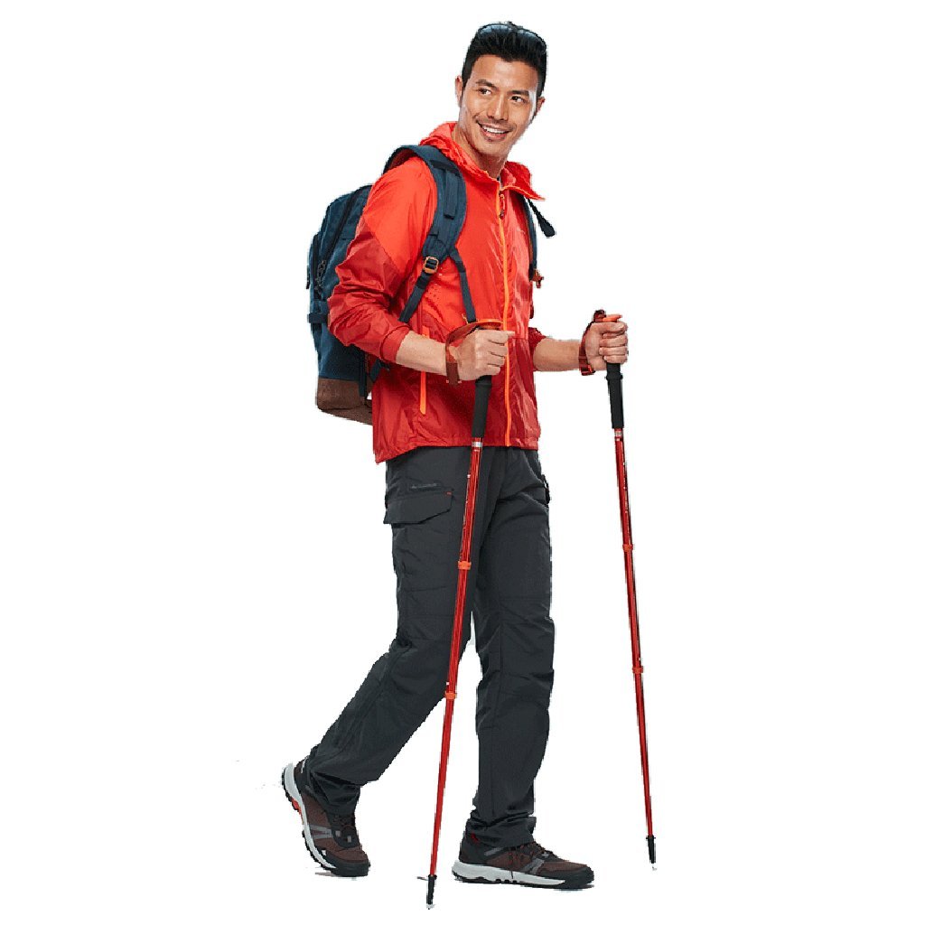 2 Huaホームアウトドアトレッキングポール軽量折りたたみハイキング登山極調節可能な直線シャンク松葉杖 Gai オレンジ 2 オレンジ B07cxzmgh6 トレッキングポール オープニング大セール Www Anoual Ma