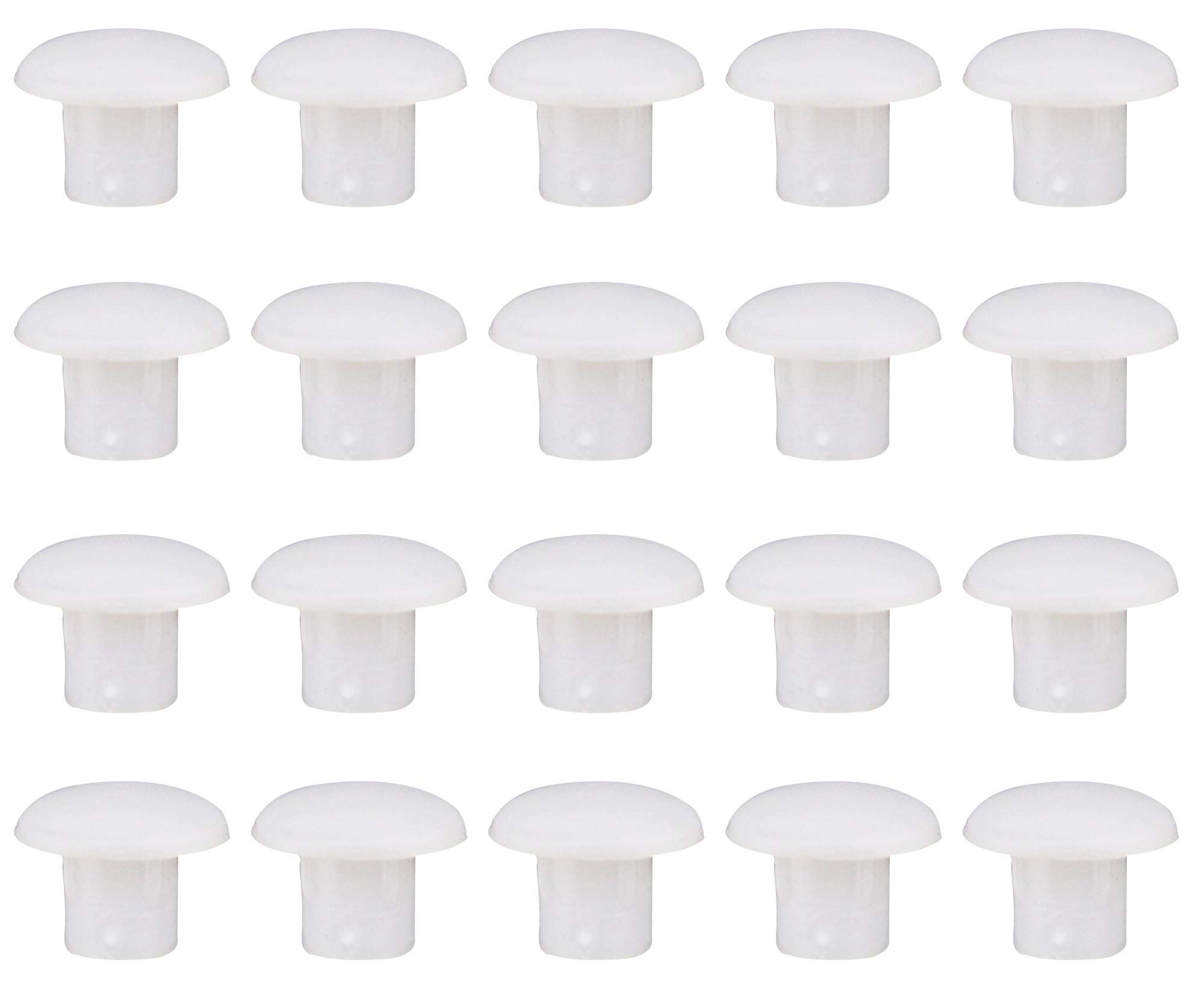 YINETTECH 250Pcs Drill Hole Cover Caps M5 (5mm) Push-In Type Hole Drilling Cover Plugs Blanking End Caps