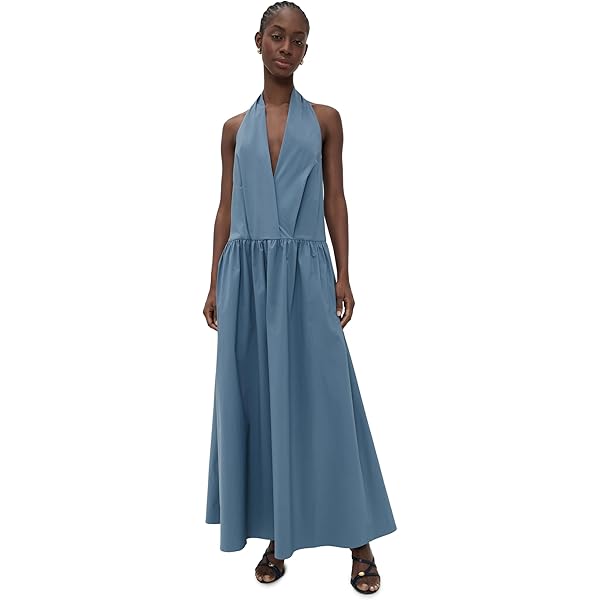 Apiece Apart Women's Volta Long Sleeve Dress, Heathered Charcoal