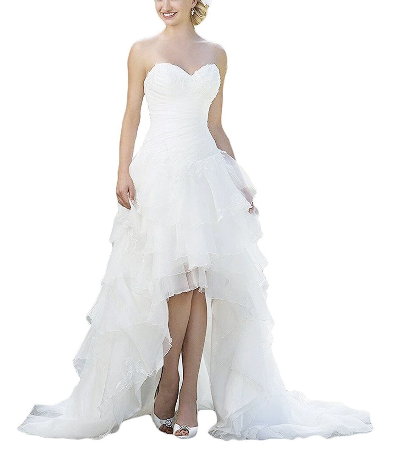 western high low wedding dresses