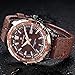 Tonnier Analog Men's Quartz Watch Calendar Watches Brown Leather Strap Luxurious Man Watches