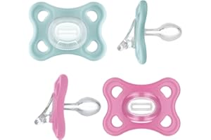 MAM Comfort Baby Pacifiers, Lightweight One-Piece Full Silicone Binky for Newborns 3-12 Months, BPA-Free, Easy to Clean Pacifier, Best for Breastfed Babies, 4 Count Binkies