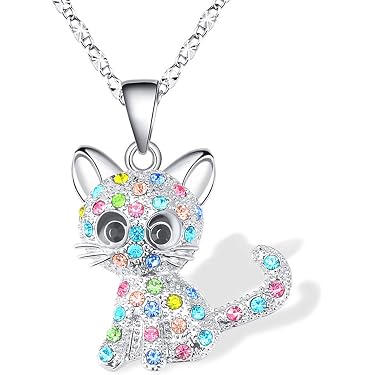 Lot De 2 Colliers Pendentifs Motif Chat - Or DorÃ© Avec Diamants - Neuf Sans Emballage