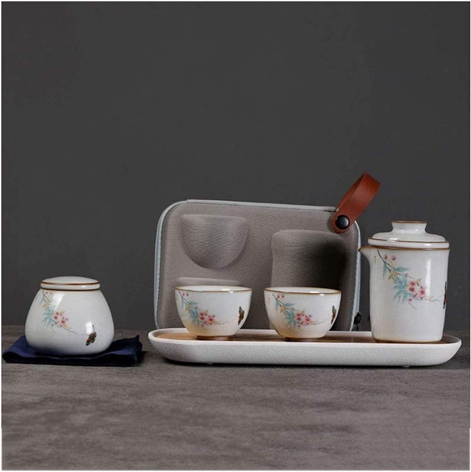 Beautiful Fancy Tea Cups Set, Portable Kungfu Tea Set, Travel Tea Pot