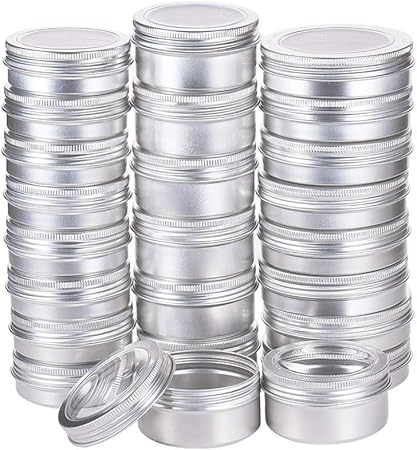 Amazon Benecreat 24個セット ミックスサイズアルミ缶 クリア窓付アルミ缶 アルミネジキャップ缶 小分け容器 詰め替え容器 クリームケース 化粧品 クリーム 小物用収納ボックス シルバー Benecreat コスメ用詰替え容器 通販