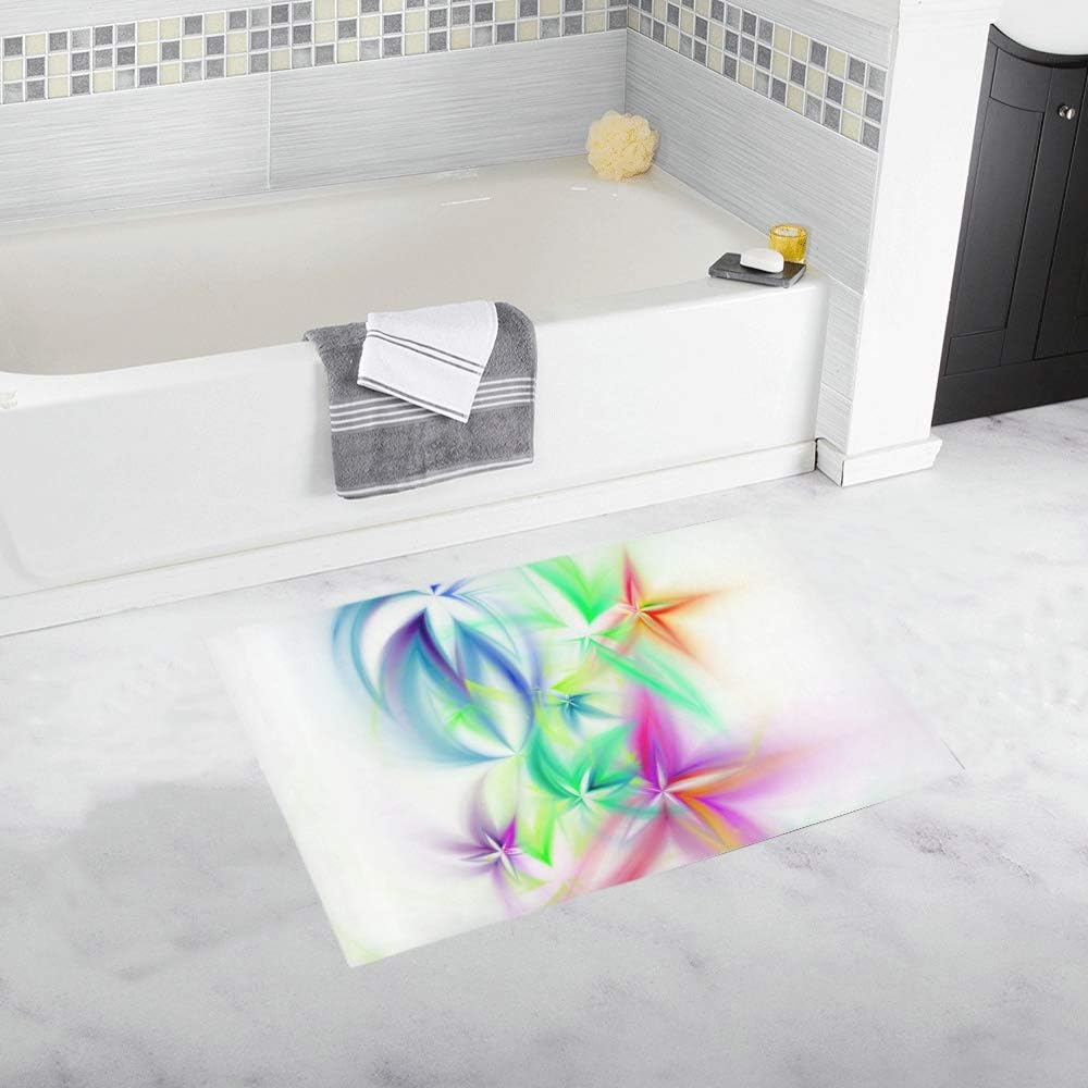 Amazon Com Soft Non Slip Fancy Bathroom Rugs Smoky Flowers On White Shower Floor Mats For Bathroom Office Bathroom Decor Absorbent Microfiber Bathroom Mats Small Machine Wash 20x32inch Kitchen Dining
