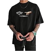 BEAUDRM Men's Graphic Tee Shirt Crew Neck Short Sleeve Summer Tshirt Top Streetwear Vacation Clothes