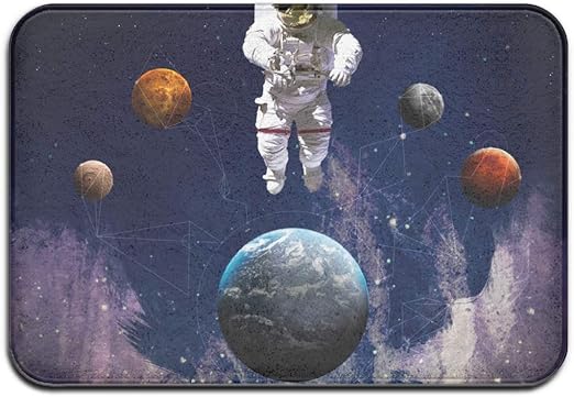 AoLismini Badematte, Astronaut im Weltraum Der Planet Globe Satellite