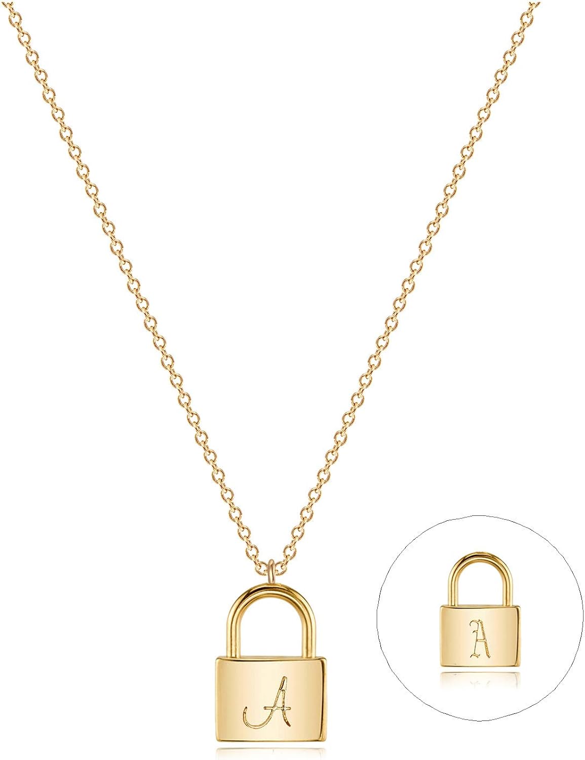 MYEARS Women Lock Necklace Gold Padlock 