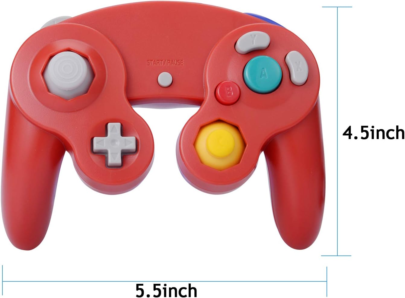 ONE250 2 Pack Classic Shock Joypad Wired Controller, Compatible with Wii NGC Gamecube Game Cube (Black & Red): Computers & Accessories