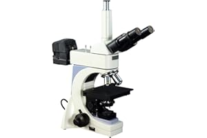 OMAX 40-2000X Infinity Trinocular Polarizing Metallurgical Microscope with 100X Dry Objective and Kohler Transmitted and EPI 