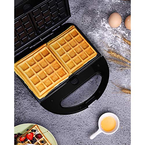 Aigostar Sandwich Maker 3 in 1, Waffle Make with Removable Plate, Electric Panini Press Grill