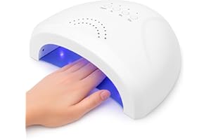 VISOFO UV Nail Lamp Led Light Gel Polish Dryer Desk Sun Fast Curing Beauty Tech Professional Cure Art Tools Accessories Salon Home 48W (VISNL25)