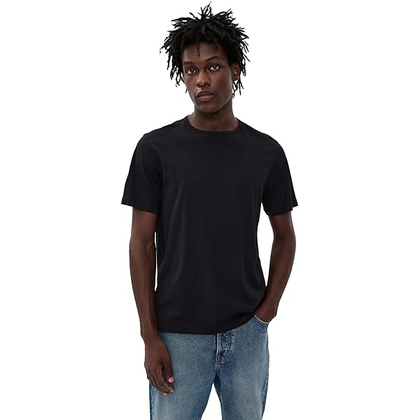Theory Men's Essential Long Sleeve Tee in Anemone Modal Jersey