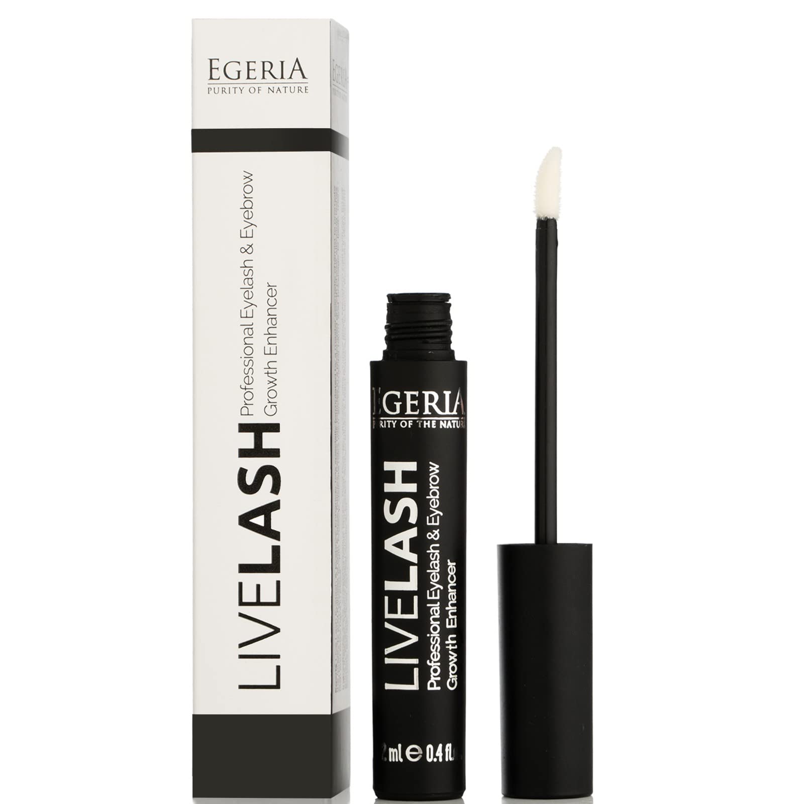 Premium Eyelash Growth Serum and Eyebrow Enhancer by Egeria, Lash boost Serum for Longer, Fuller Thicker Lashes & Brows, 1.0 count