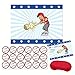 Hit the Home Run! - Boy Baseball Player Party Sticker Game - Kids baseball birthday party decoration and supplies - Pin the Baseball on the bat