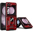 AICase for Samsung Galaxy Z Flip 5 Case with Ring Kickstand, Shockproof Flip Phone Case for Galaxy Z Flip 5 5G [Support Magnetic Car Mount], Red