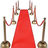 Red Carpet Runner for Party, 2 x 15 ft, Non-Woven Polyester Fabric Aisle Runner for Wedding Ceremony, Hollywood Red Carpet for VIP Awards Night Theme Party Decorations