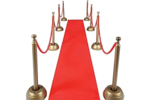 YADI Red Carpet Runner for Party, 2 x 15 ft, Non-Woven Polyester Fabric Aisle Runner for Wedding Ceremony, Hollywood Red Carpet for VIP Awards Night Theme Party Decorations