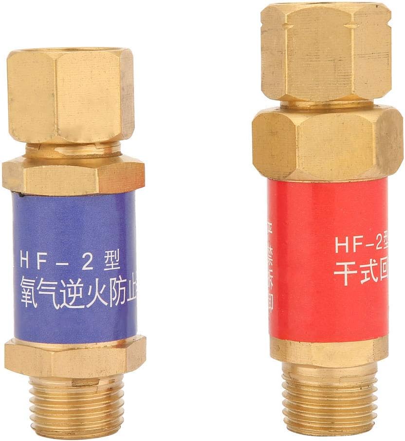 Jadeshay Flashback Arrestors,Oxygen Acetylene Flashback Arrestors Set,1 Pair Oxygen Acetylene Check Valve Flashback Arrestor Regulator End(Oxygen & Fuel Gas) M16*1.5 HF-2 - Image 3