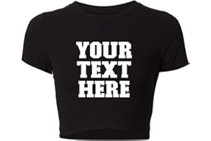 Custom Crop Top - Personalized Shirt - Fitted Baby Tee - Y2K Retro Stylish Create Your Own Womans Apparel