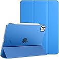 MoKo for iPad Pro 11 Inch Case M4 2024 (5th Gen), Ultra Slim Stand Case with Hard PC Translucent Back Shell Cover for iPad Pro 11'' 2024 Model (A2836/A2837/A3006), Support Apple Pencil Pro, Blue Wave