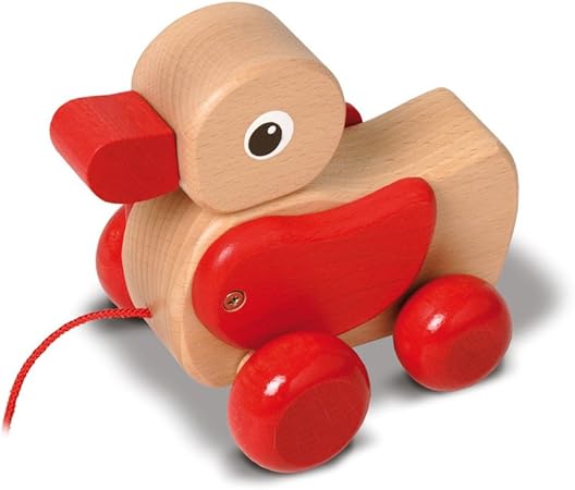 Amazon Co Jp ニック Nic 木のおもちゃ プルトーイ 白木のあひる Nc おもちゃ