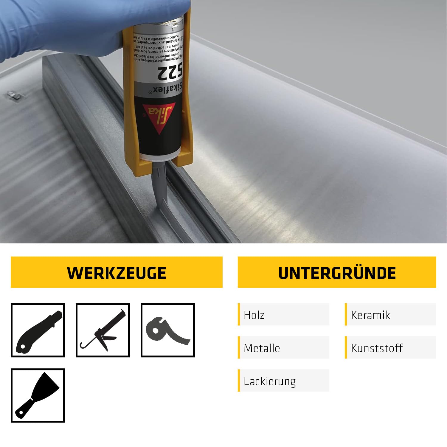 Sika – Dichtstoff – Sikaflex-522 grau – ideal für Fugen – innen und außen – UV-stabil und witterungsbeständig – gute Haftung -300 ml 5
