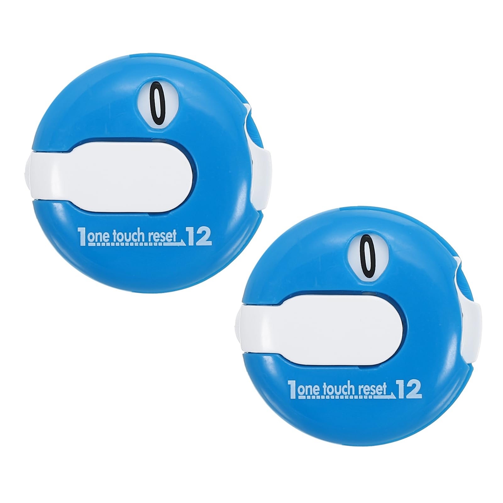 PATIKIL Golf Score Counter, 2 Pack Mini Golf Shot Stroke Attachment Counter Clicker Clip for Golfers Glove Bag Hat, Blue White
