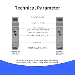 CNAODUN RT8-B1 Time Delay Relay HYCRT8-B1 AC220V
