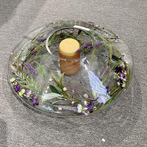 WGV-UFO-Bowl-Glass-Vase-Diameter-20-Height-6-Clear-Flat-Oval-Round-Bubble-Floral-Planter-Terrarium-for-Wedding-Event-Home-Decor-1-Piece-VUF2006