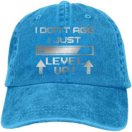 PMNADOU I Don't Age I Just Level up Denim Baseball Caps Hat Adjustable Cotton Sport Strap Cap for Men Women