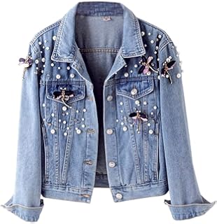 embroidered denim jacket amazon