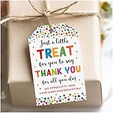 Treat for You to Say Thank You for All You Do Gift Tag We Appreciate You Christmas Gift Tags with String Employee Appreciation Company Staff Christmas Holiday Favor Tags Pack of 20 (Appreciate A)