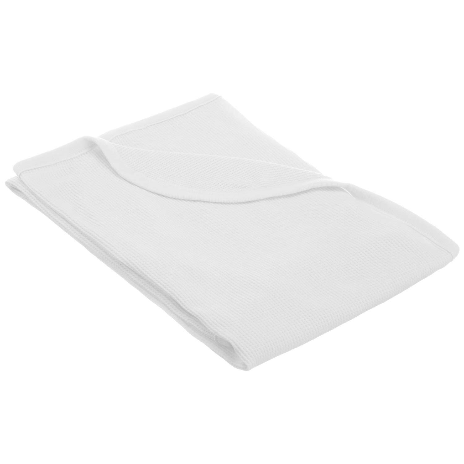 TL Care 100% Cotton Thermal Waffle Swaddle Blanket, Soft, Breathable & Stretchy, White, 30