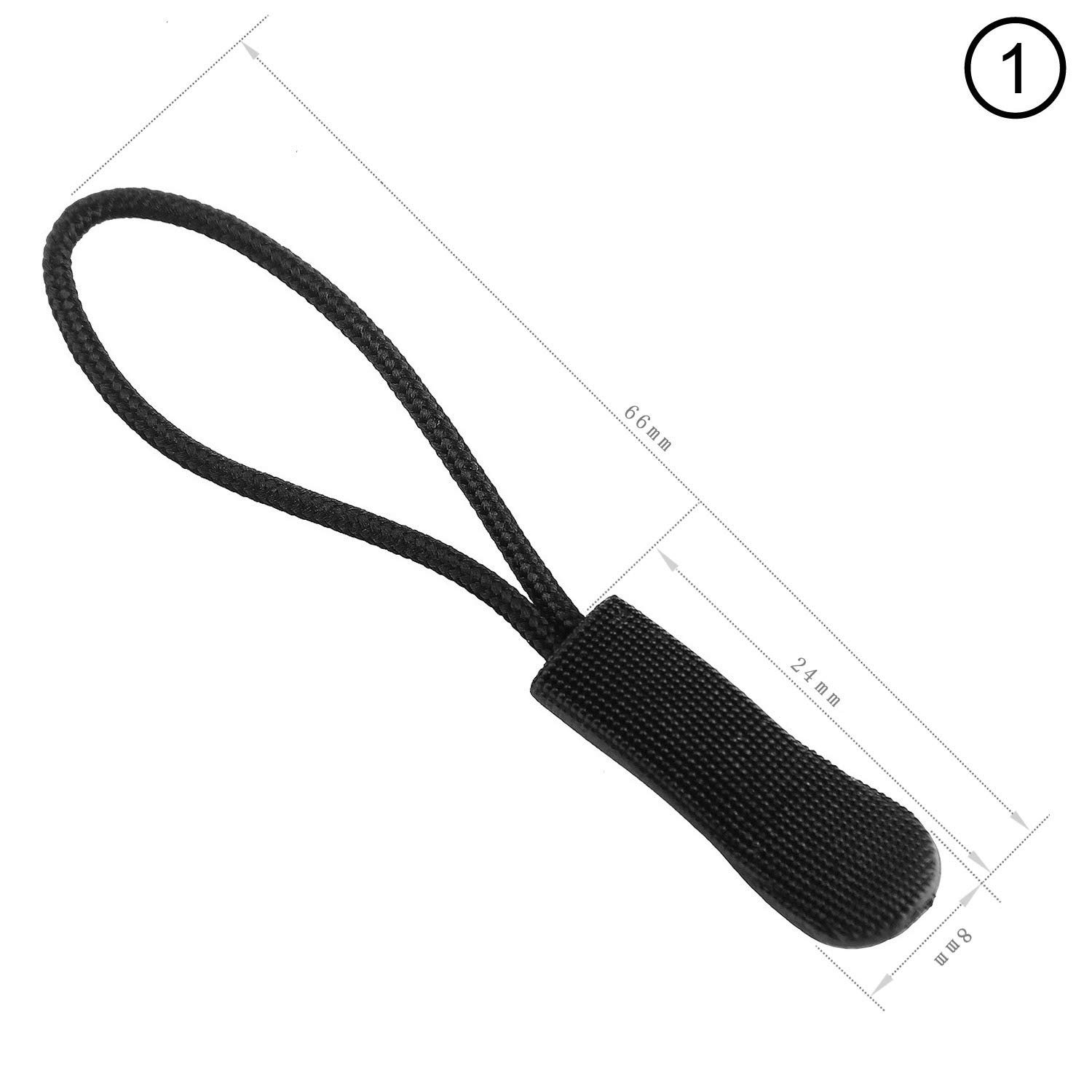 Luggage Zipper Pull Replacement for Backpack: YZSFIRM 10 Pcs Black Zipper Tab